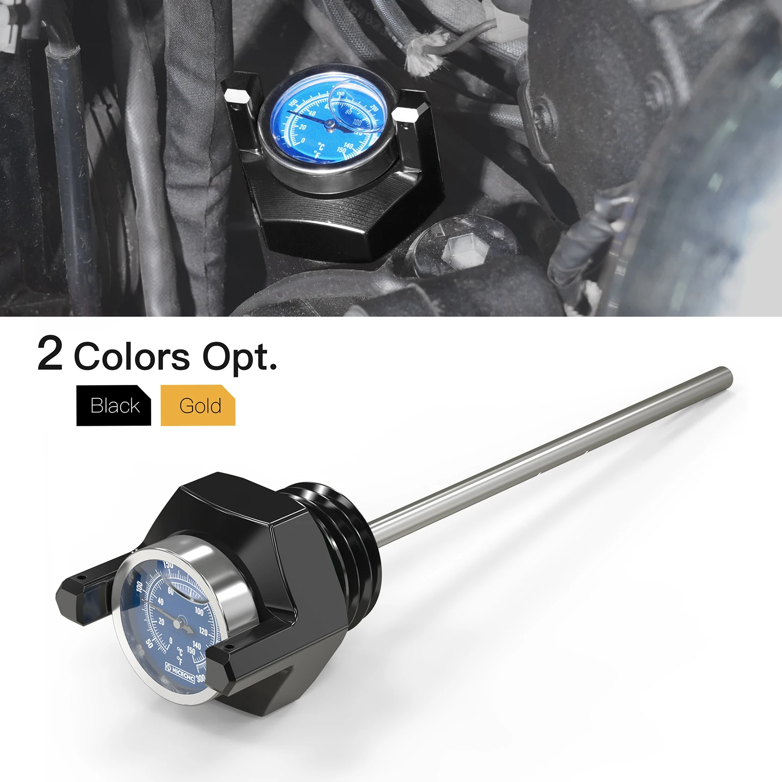 

For Harley Road Glide Street Glide Special Oil Dipstick w/ Thermometer For Road King Electra Glide Ultra Limited Tri Glide