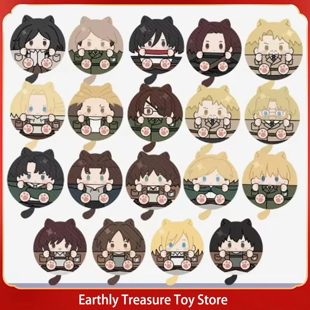 Attacking Giants Vol.2 Levi Cat Ear Pillow And Pendant Imitation Cashmere Cartoon Style Plush Pendant Anime Merchandise Toy Gift