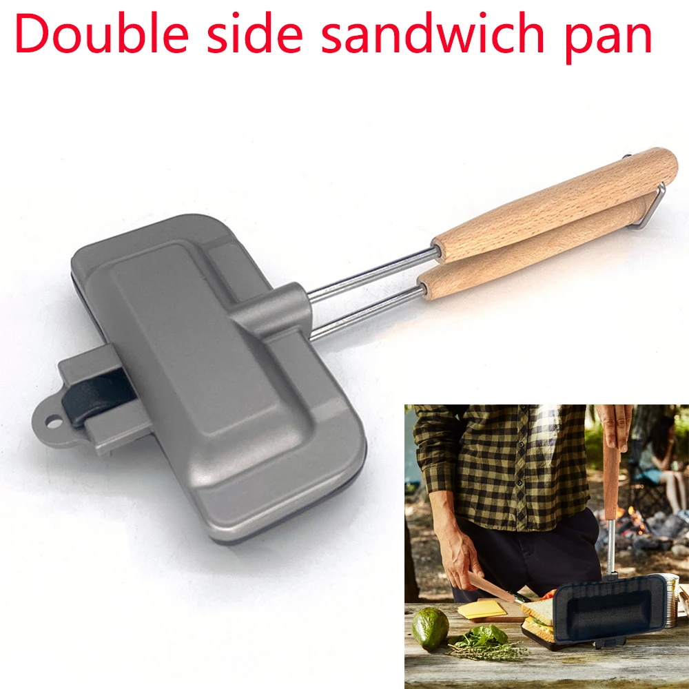 

Double-Side Bread Sandwich Maker Iron Bread Toast Breakfast Machine Non-Stick Gas Frying Pan for Toast Bakeware for Kitchen