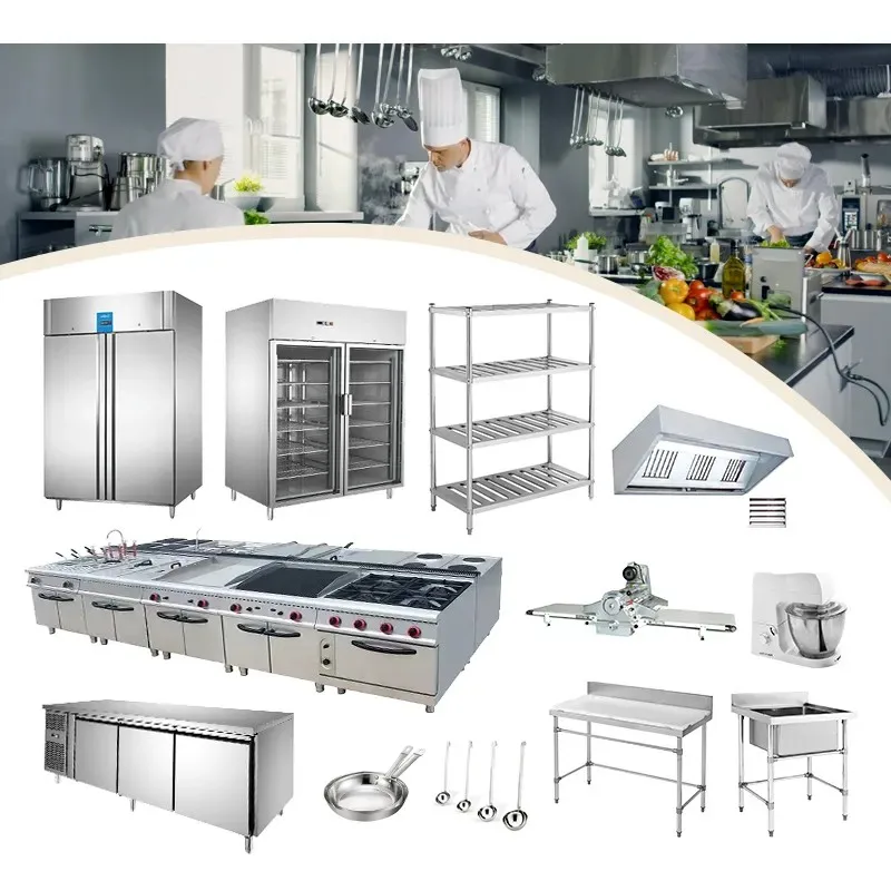 Restaurant Cooking Equipment Manufacturer Commercial Western Kitchen Stainless Steel  Fryers Grills Ovens Factory Direct