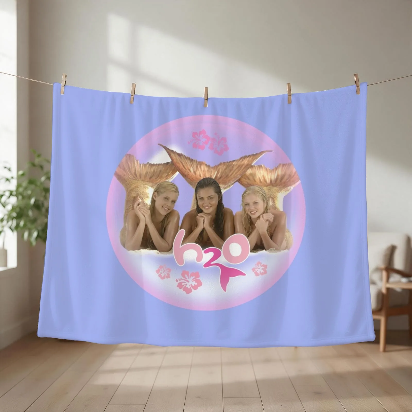 h2o just add water bubble Throw Blanket Hairy Weighted Beautifuls Vintage Blankets