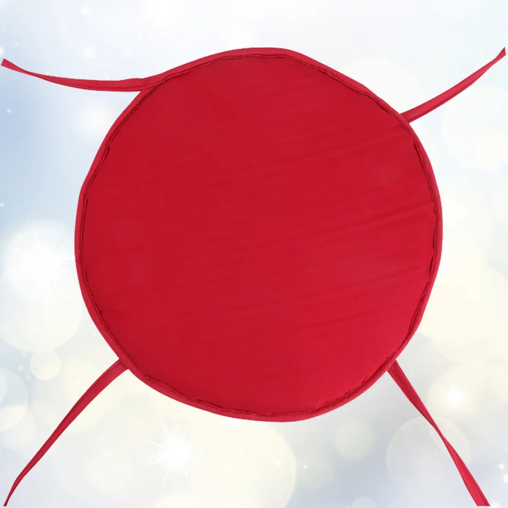 

1 шт., круглая подушка для сиденья стула, утолщенная губчатая подушка для домашнего офиса, обеденного дивана, темно-красный, диаметр 30 см, удобный ремешок