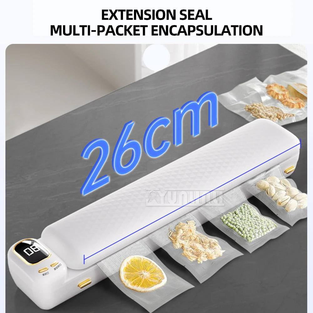 

Protable Kitchen Vacuum Sealer Automatic Food Packaging Machine Food Storage Fresh-keeping Machine