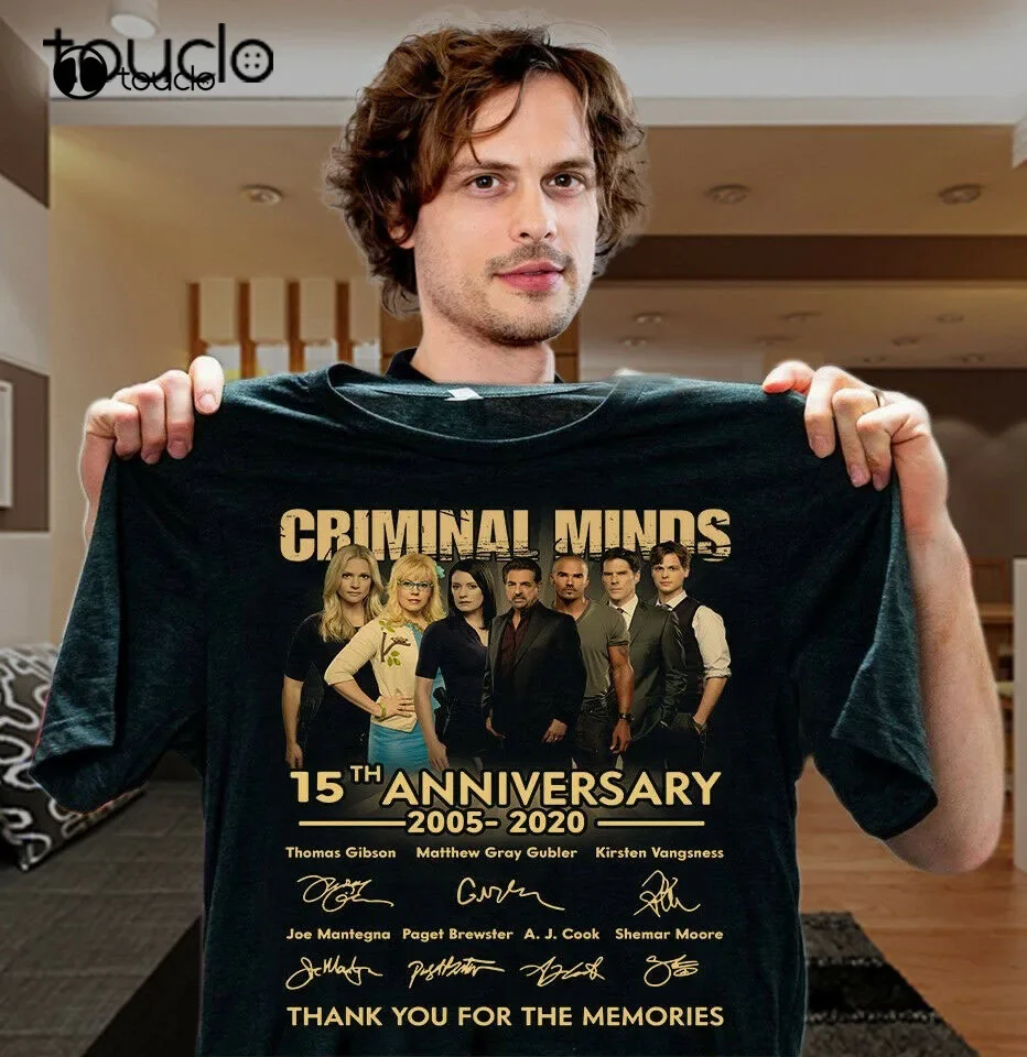 Criminal Minds 15Th Anniversary 2005-Signature Thank You Men Black Tshirt Unisex Fashion Tshirt Summer Women Shirts Xs-5Xl