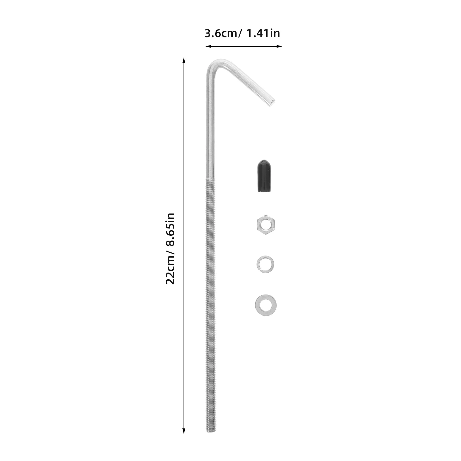 

1 set 1 Set Stainless Steel Fixing Bolts Heavy Duty J Hooks Car Bracket Strap Durable Fastening Kit For Secure