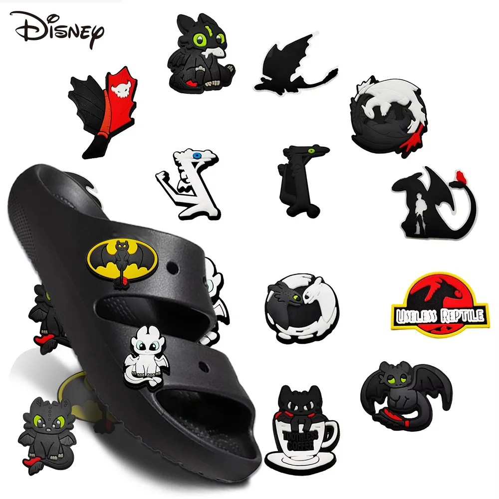 

Disney Toothless Dragon Trainer 1-90pcs Shoe Charms Garden Shoe Accessories Buckle Fit Decaration Sandals Decorate Xmas Gift