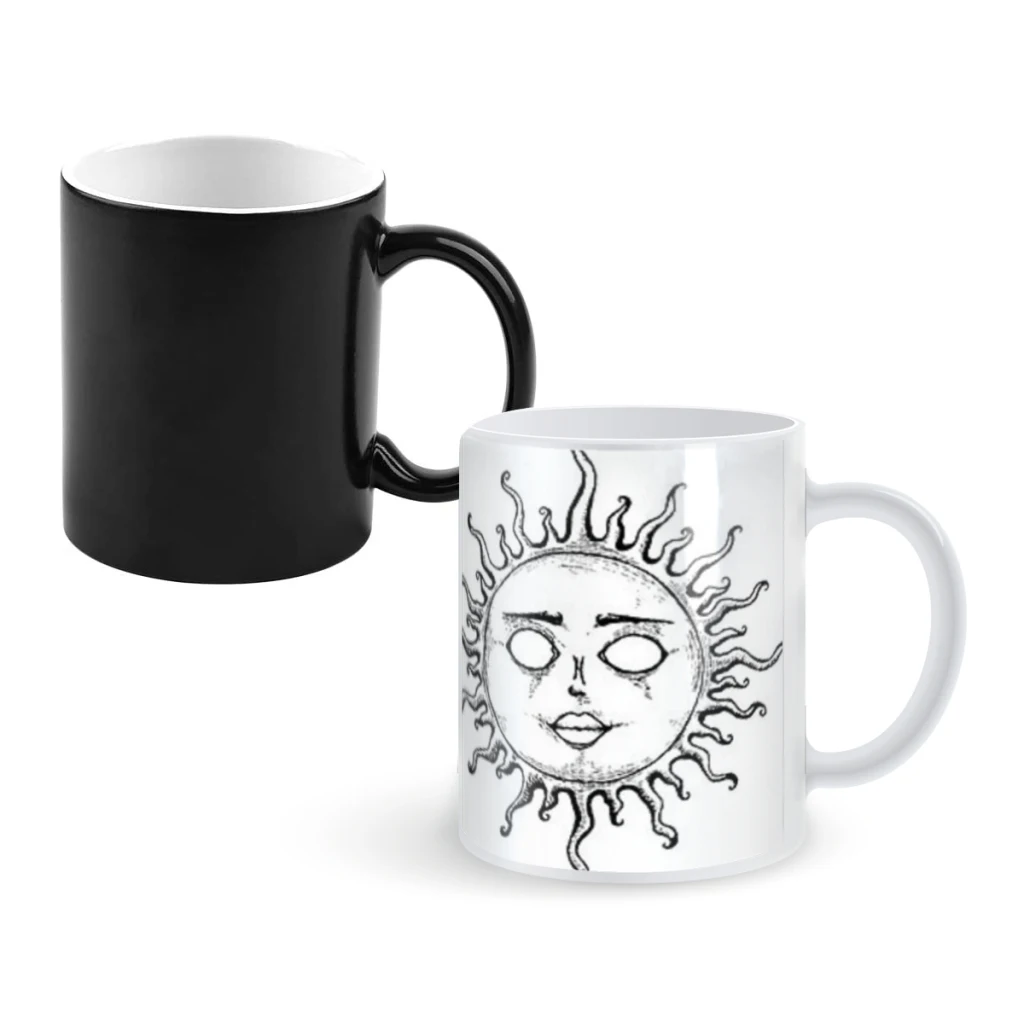 

Weird sunCoffee Mugs And Mug Creative Color Change Tea Cup Ceramic Milk Cups Novelty Gifts