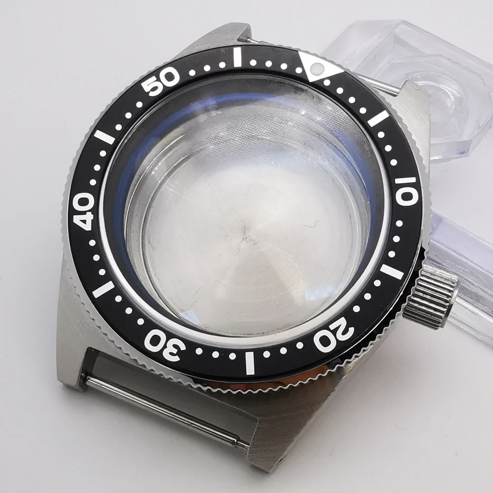 

40mm black chapter ring sapphire glass multicolor bezel watch case fit NH35 NH36 movement