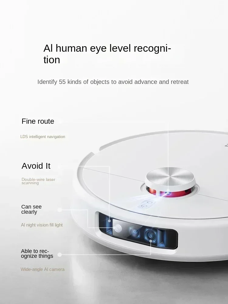 New Xiaomi Mijia M30 Pro all-powerful sweeping robot sweeping and pulling integrated hair cutting and anti-tangle view 4