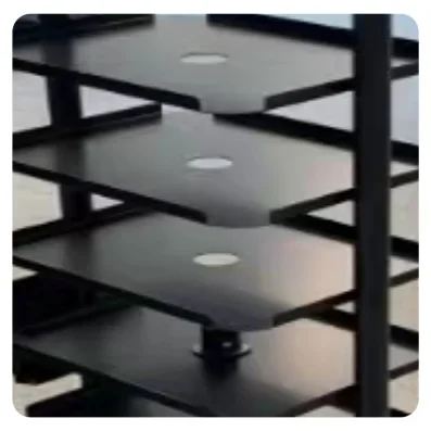 Dudukan lantai putar logam buatan kustom pabrik Tiongkok