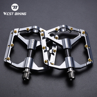 WEST BIKING Bicycle Pedals 3 Bearings Ultralight Carbon Fiber Road Bike Pedals BMX MTB Flat Pedals Professional Bike Parts