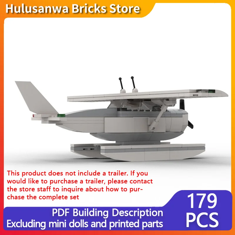 

172 Float Seaplane Model MOC Building Bricks War Equipment Modular Technology Gifts Holiday Assemble Children Toys Suit