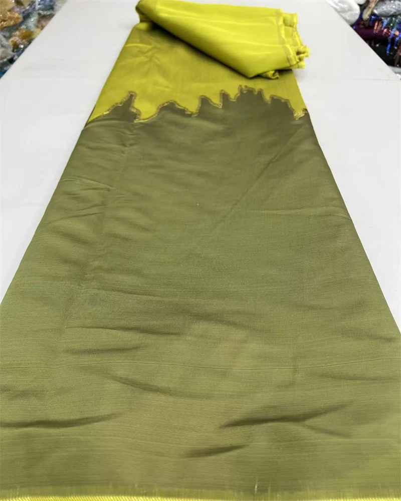 Nigeriano Jacquard Damasco Broccato Africano Tulle Organza Oro Metallico Europeo Micado Tessuto di Pizzo Blu Dorato per Cucire