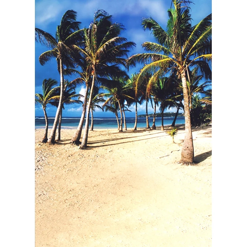 Estate Tropical Sea Beach Palms Tree Photography Background Natural Scenic Photo fondali Photocall Photo Studio 1911 CXZM-01