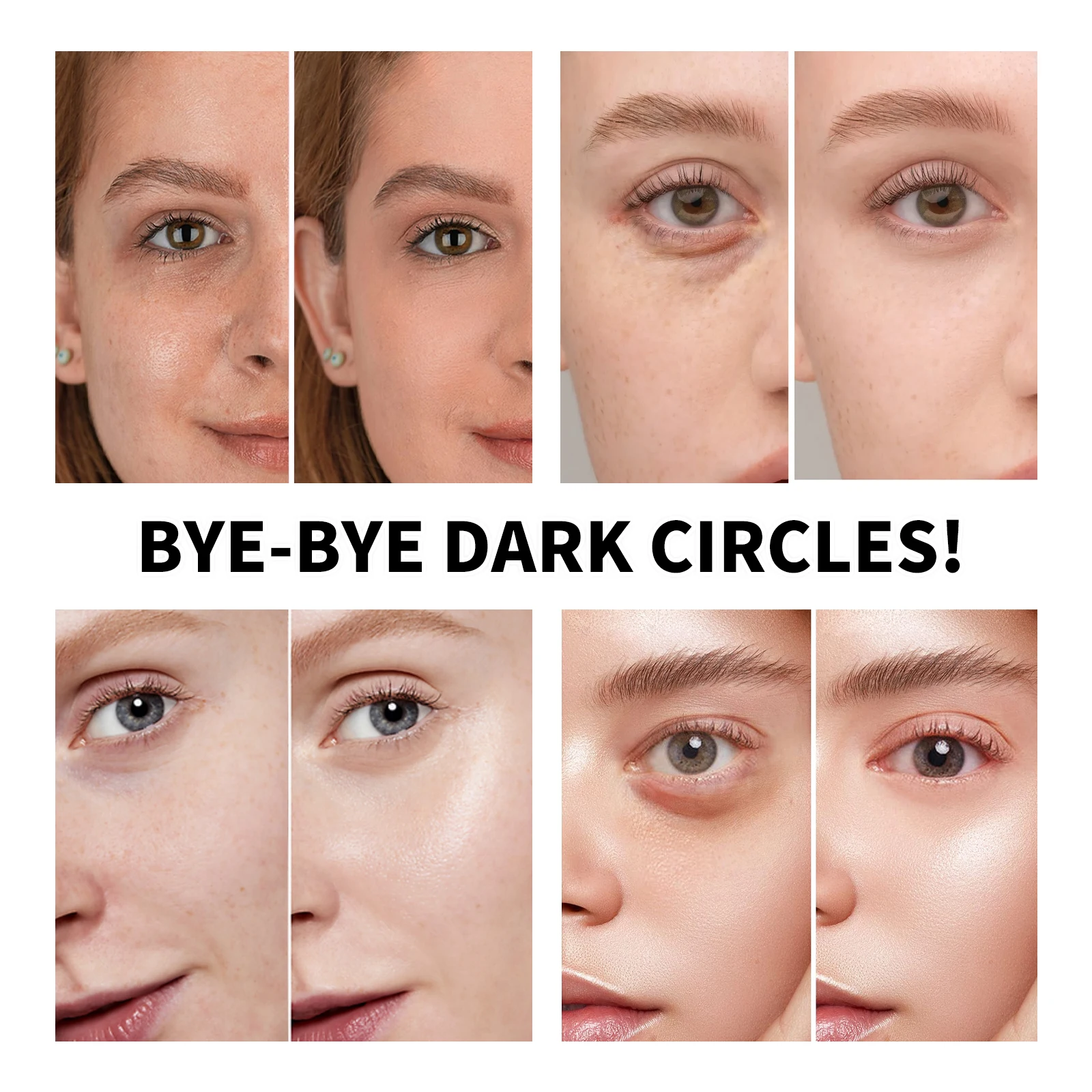 BIO-DIMOT Brightening Eye Cream 4.2g Color Correcting Concealer for Dark Circles, Hydrating with Hyaluronic Acid & Shea Butter