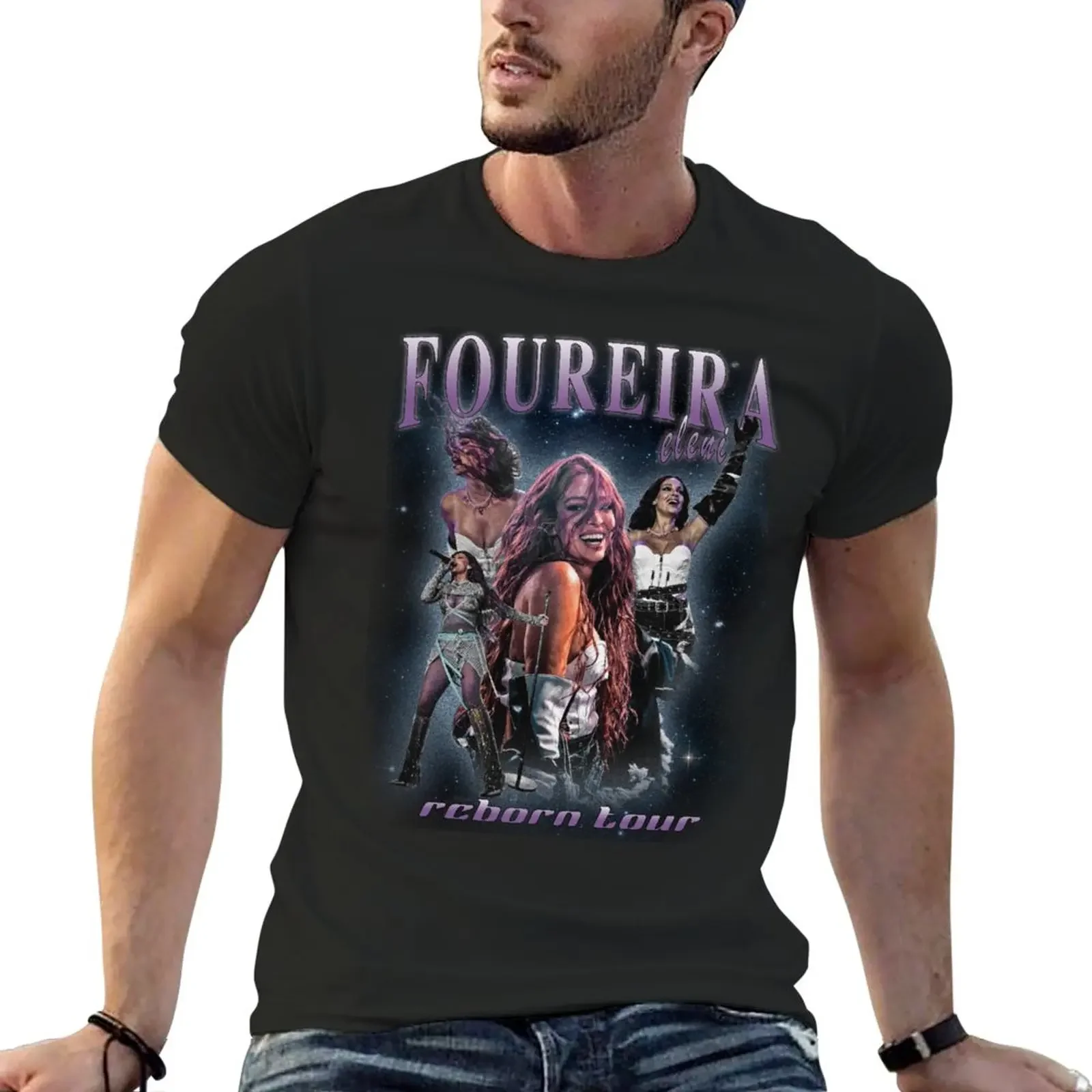 

Eleni Foureira Reborn Tour T-Shirt heavyweights kawaii clothes vintage funny t shirts for men