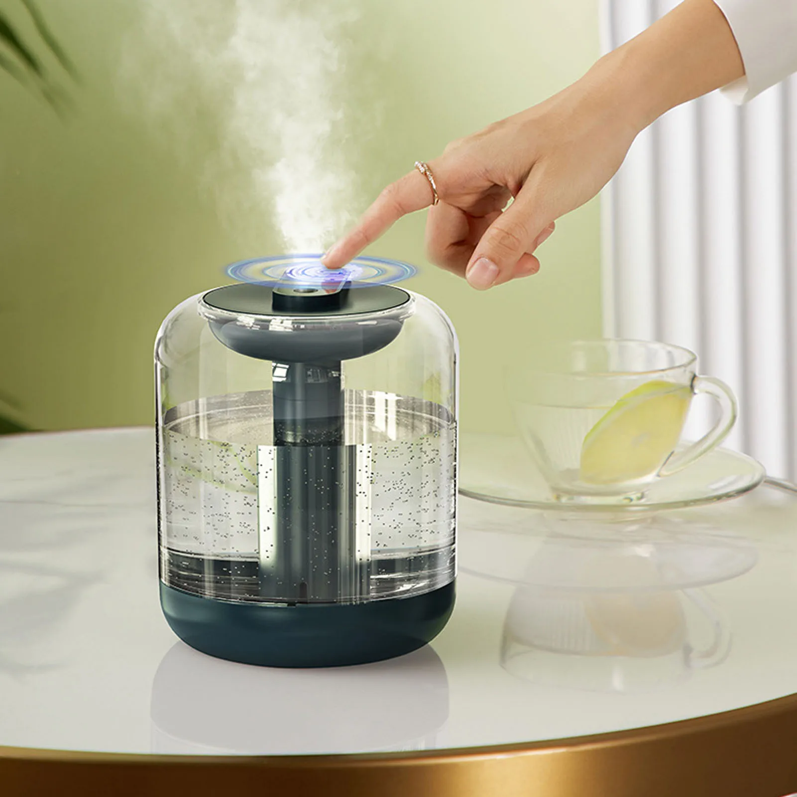 

1L Large Capacity Rechargeable Air Humidifier 2000mAh Battery Aroma Essential Oil Diffuser USB Mist Maker LED Light for Home