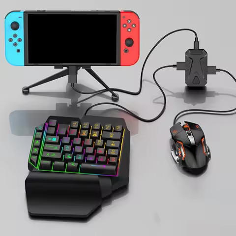 MIX Master Gaming Controller Game Control One Handed Keyboard Mouse Converter Set for PS3/PS4 PS5/for ONE/for Switch