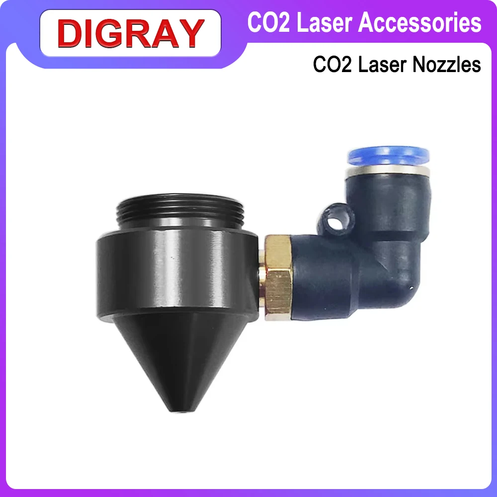 DIGRAY Co2 Laser Air Nozzle for Dia.20 FL50.8mm Focus Lens for Laser Head at CO2 Laser Cutting Machine