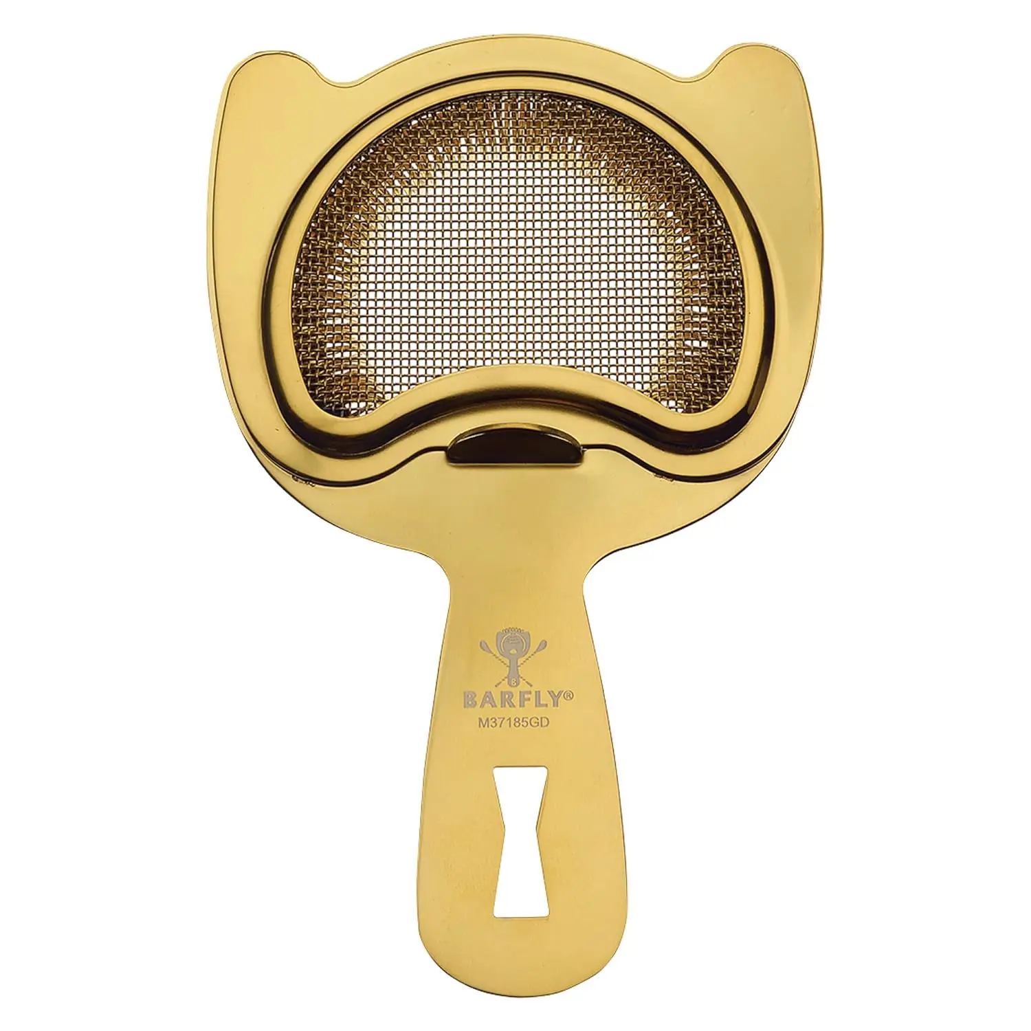

Fine Mesh Spring Strainer, Gold Plated