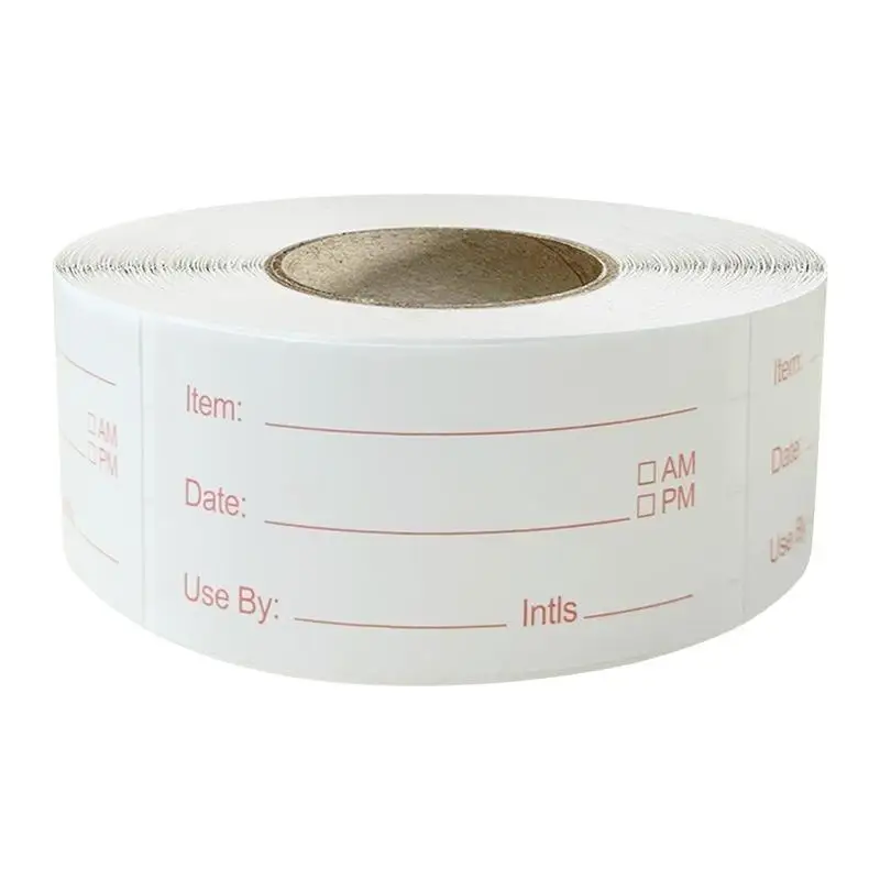 Food Grade Kitchen Storage Labels 500Pcs/Roll Self-Adhesive Stickers for Refrigerator Freezer Food Date Tagging
