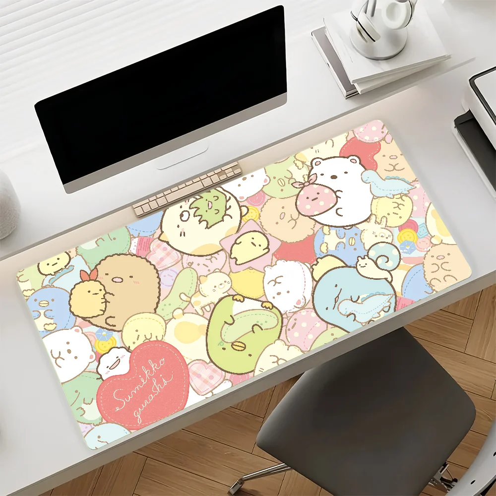 Anime S-sumikko Mouse Pad Anti Slip Rubber Edge Locked Thickened Laptop G-gurashi  Gaming Desk Mat