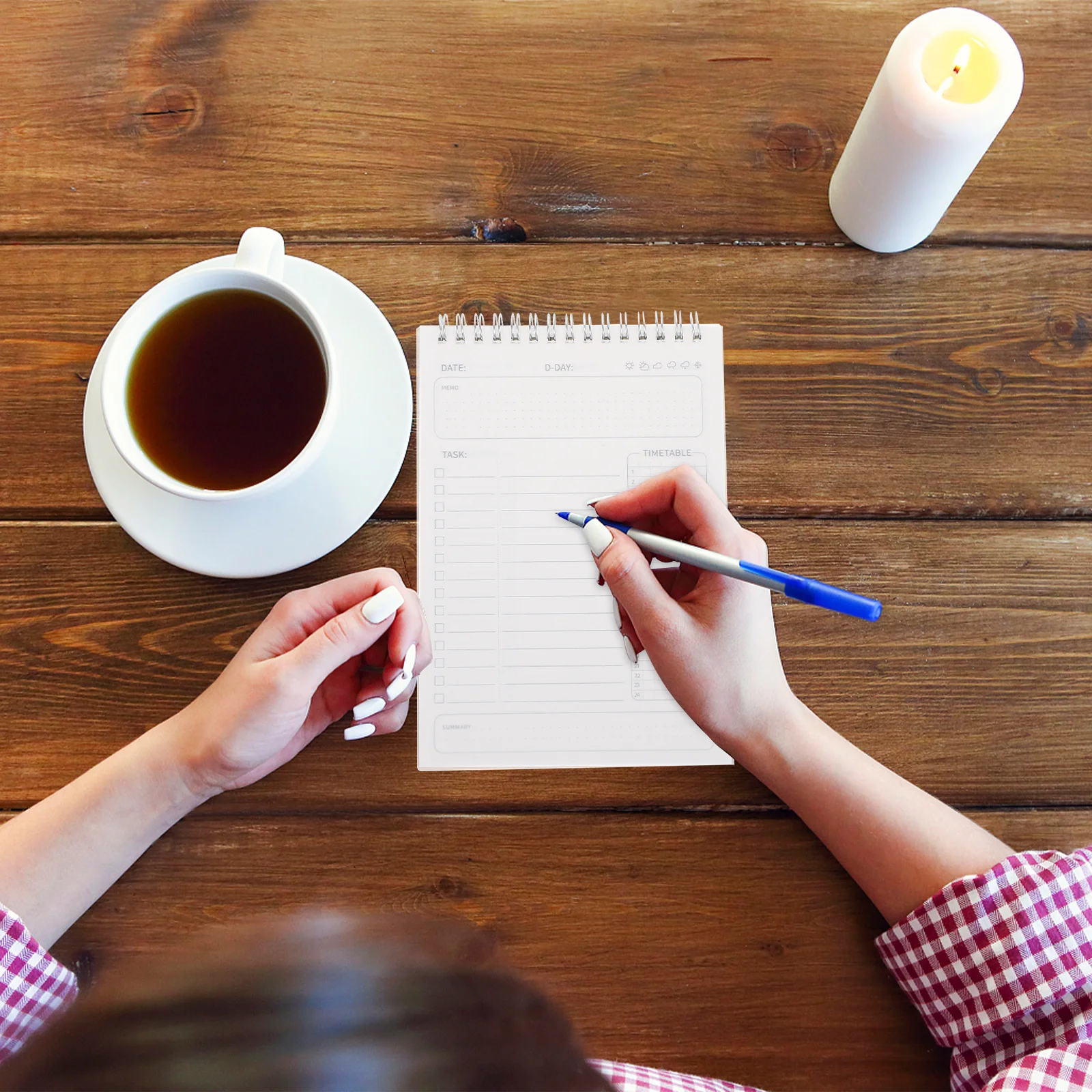 厚い紙の切り取り式プランナーメモ帳、毎日のスケジュールやToDoリスト、デスクプランニング、メモパッド、学習用品に