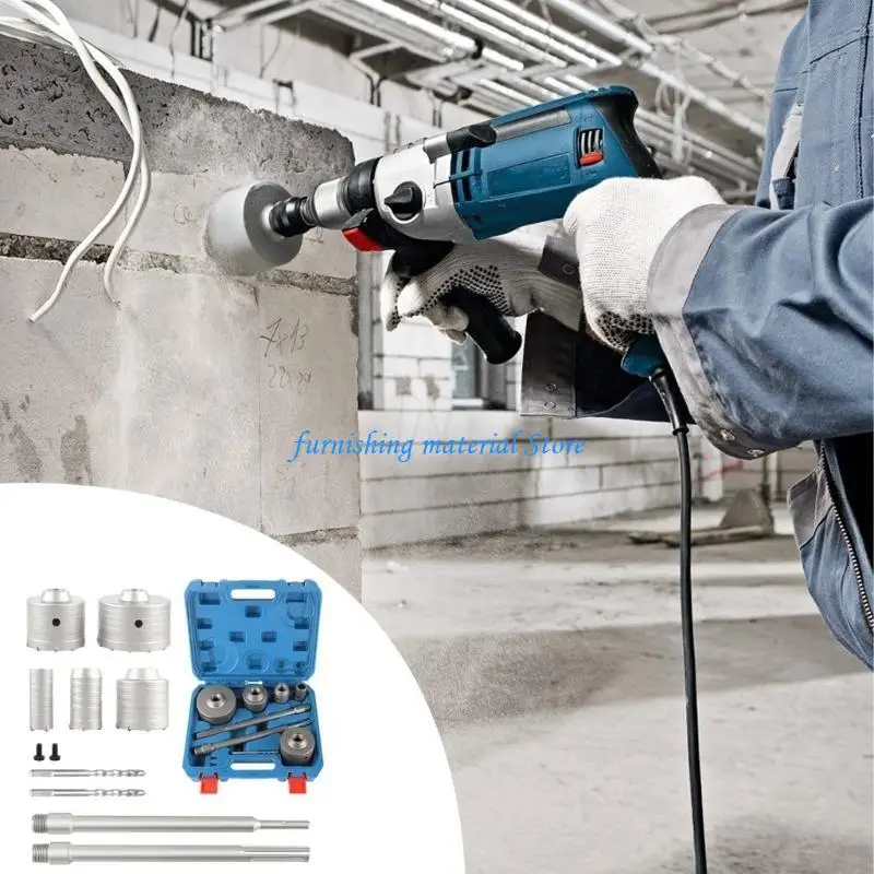 

Y5GD Concrete Hole Sawed Drill Bit with Shank 30mm 40mm 65mm 80mm 100mm Hole Opener