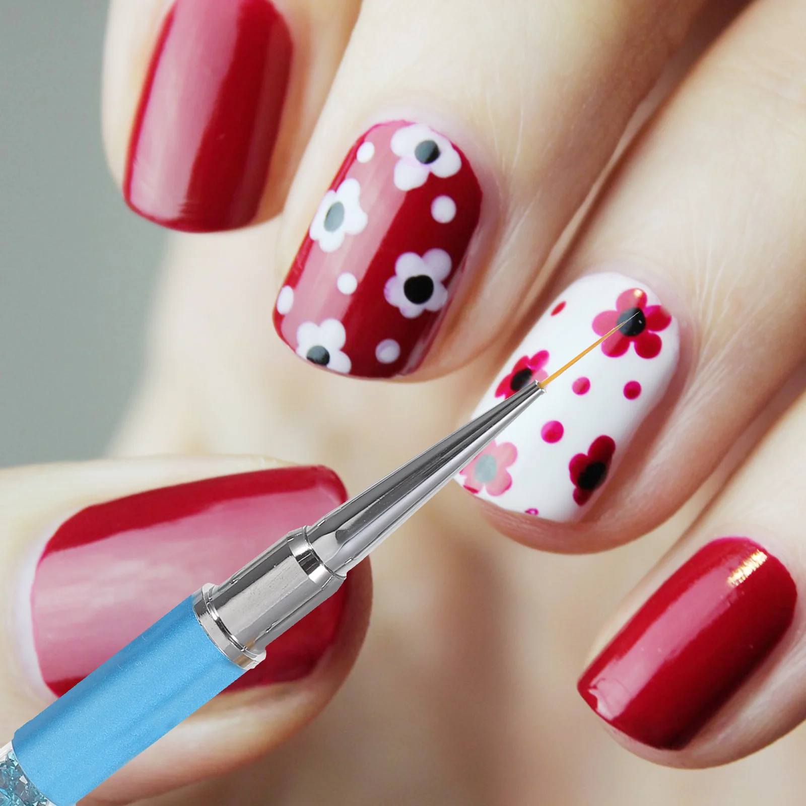 5Pcs Nail Art DIY Painting Pen Manicure Tool Fine Work Gift for Girls Nail Art Drawing Pen Manicure Drawing Tool