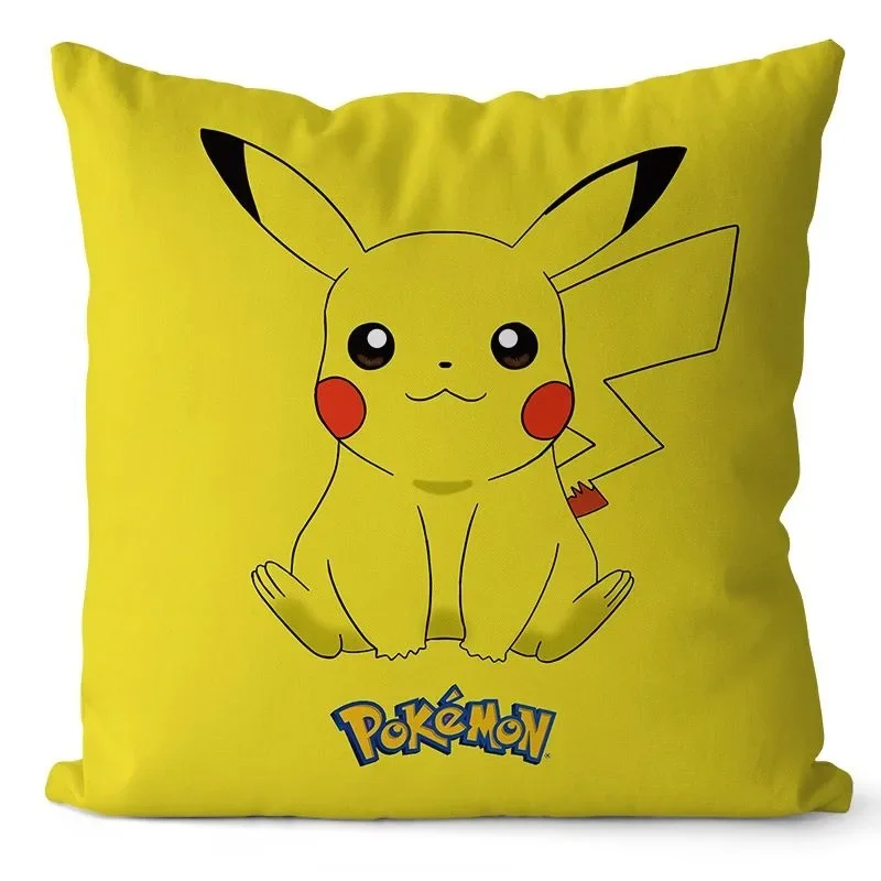 Pokémon Pokemon Pikachu Pillowcase Cute Decorative Cushion Cover Suitable for Home Living Room Sofa Room Decoration