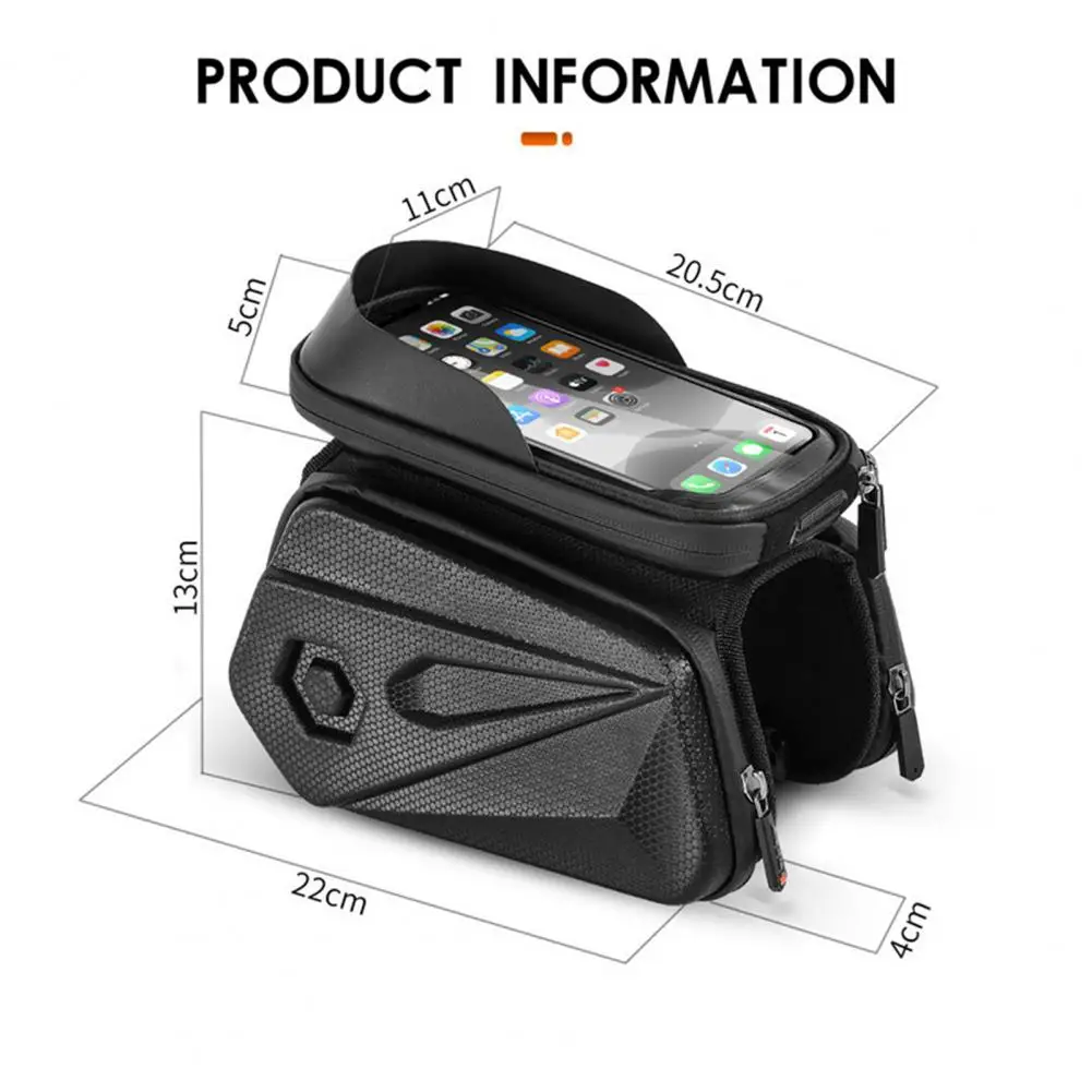 Bike Bicycle Bag Panniers Portable Waterproof Front Frame Mountain Bicycle Cell Phone Holder Pouch for Bicycle