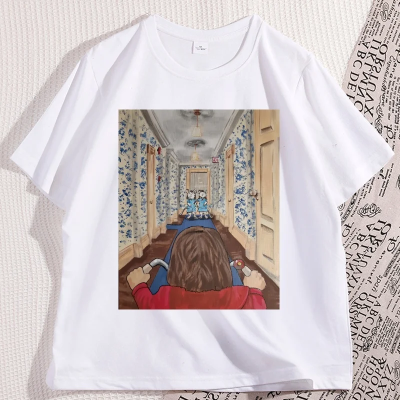 The Shining Graphic Tees Man Woman Cotton Short Sleeve Round Neck Printed Tshirts Casual Loose Comfortable T-shirts Clothing