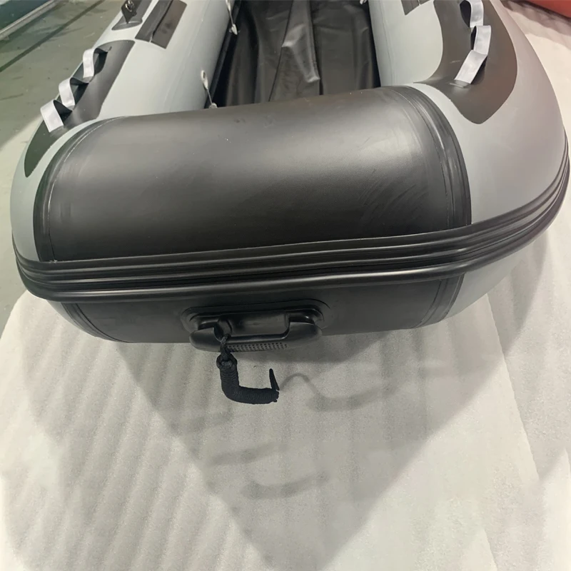 Fishing Boat PVC 3.3m Rigid Inflatable Zodiac Pontoon Boat Double Kayak 4 Persons Capacity Surfing Fishing Vessel