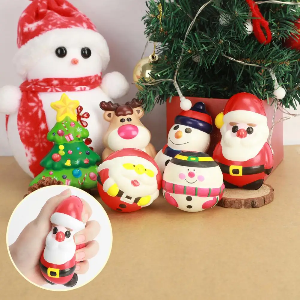 

Doll Santa Claus Reindeer Christmas Gift Anti Stress Reliever Toy Flexible Kawaii Christmas Santa Antistress Squeeze Toy