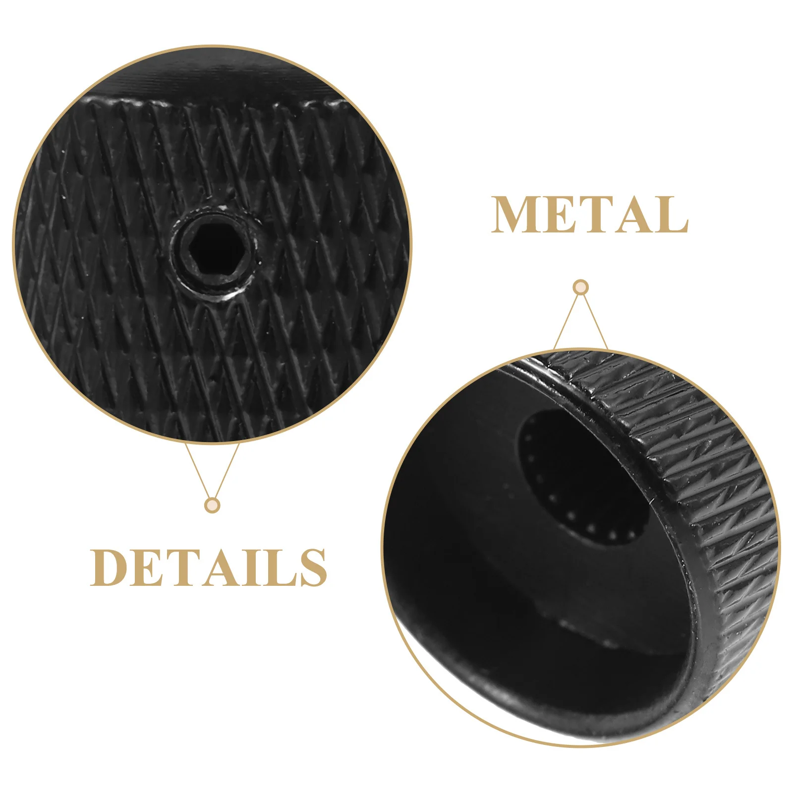 

4Pcs Bass and Electric Guitar Volume Knobs Durable Potentiometer Caps Replacement Solid Anti-Corrosive Guitar Accessory