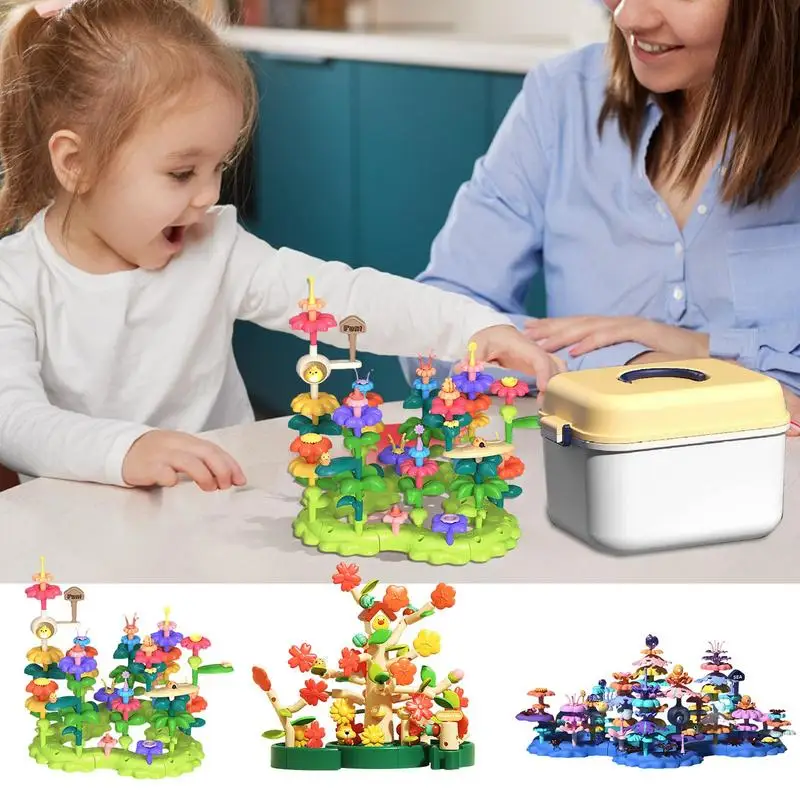 

STEM Building Toys Flower Tree Garden Construction Toys Building Blocks Montessori STEM Learning Educational Engineering Toys