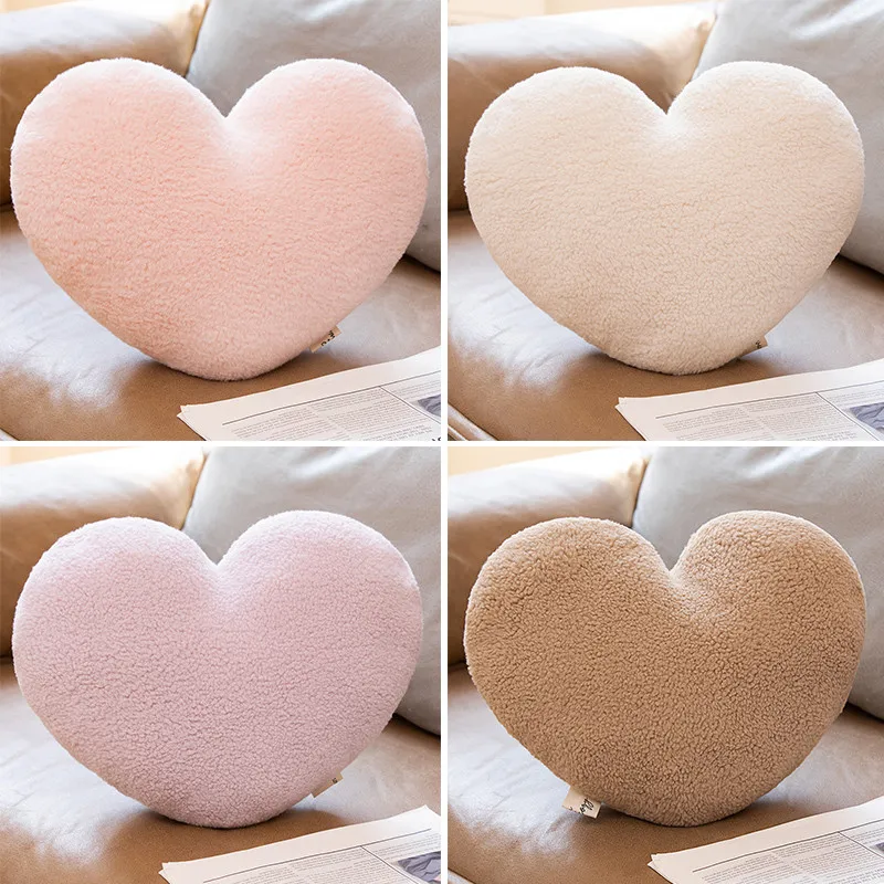 40x35cm Love Heart Stuffed Plush Throw Pillow Valentine's Day Heart Cushion Sofa Seat Pad Couch Pillow Home Decor Girls Gifts