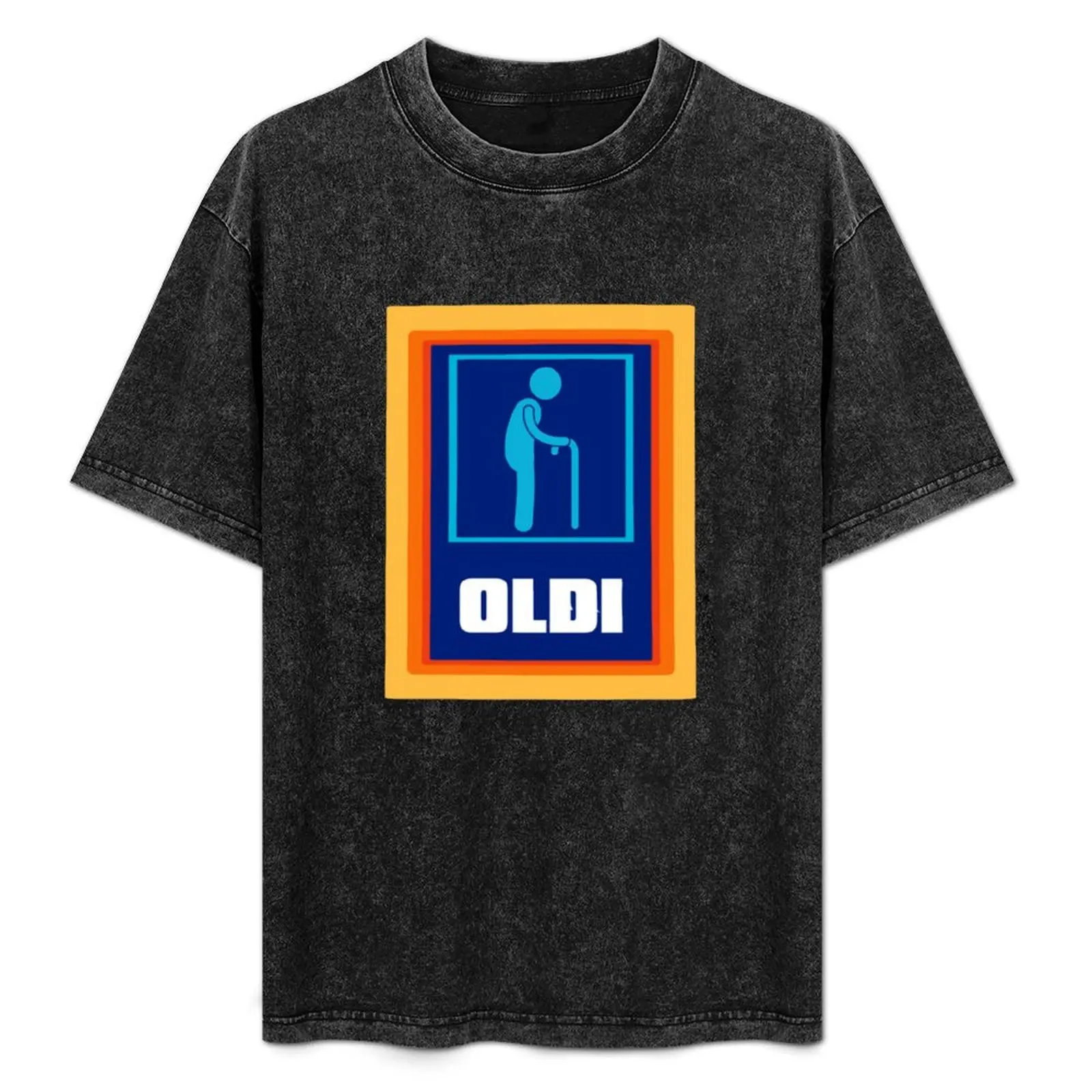 

Funny Fathers Day First Time Grandpa or Granpy Oldi in Retro Colors T-Shirt Casual Fashion Short Sleeve Cotton T-Shirt