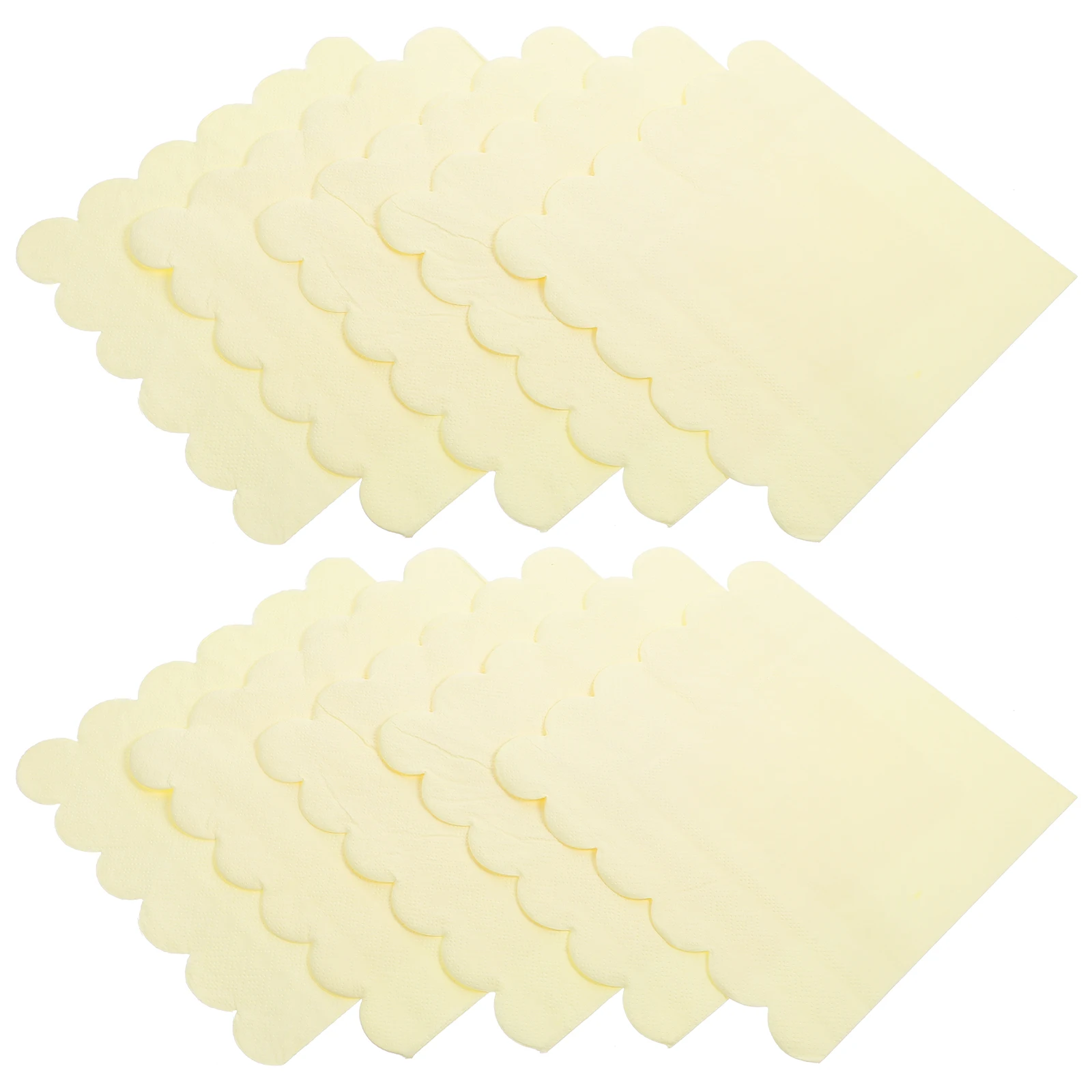 

20 Sheets 33cm Wave Edge Mint Green Napkins Wedding Party Banquet Disposable Dinner Tissue Cocktails Reception