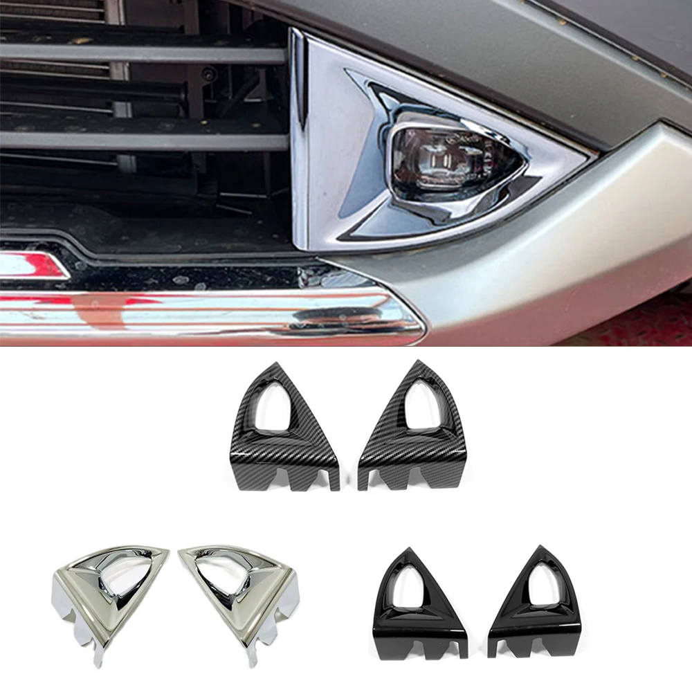 

For Nissan X-Trail XTrail T33 Rogue 2021-2023 Carbon/Chrome/black Car Front Fog Light Lamp Garnish Bezel Protector Cover Trim