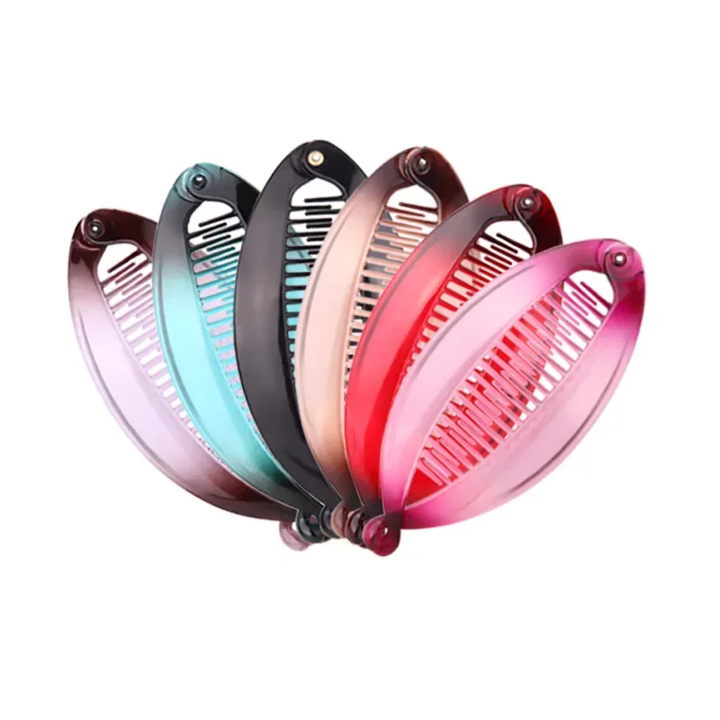 Gradient Color Fish Shaped Ponytail Clip Women Girls Simple Twisted Hairpin Korean Simple Hair Braids Styling Clamp Accessories