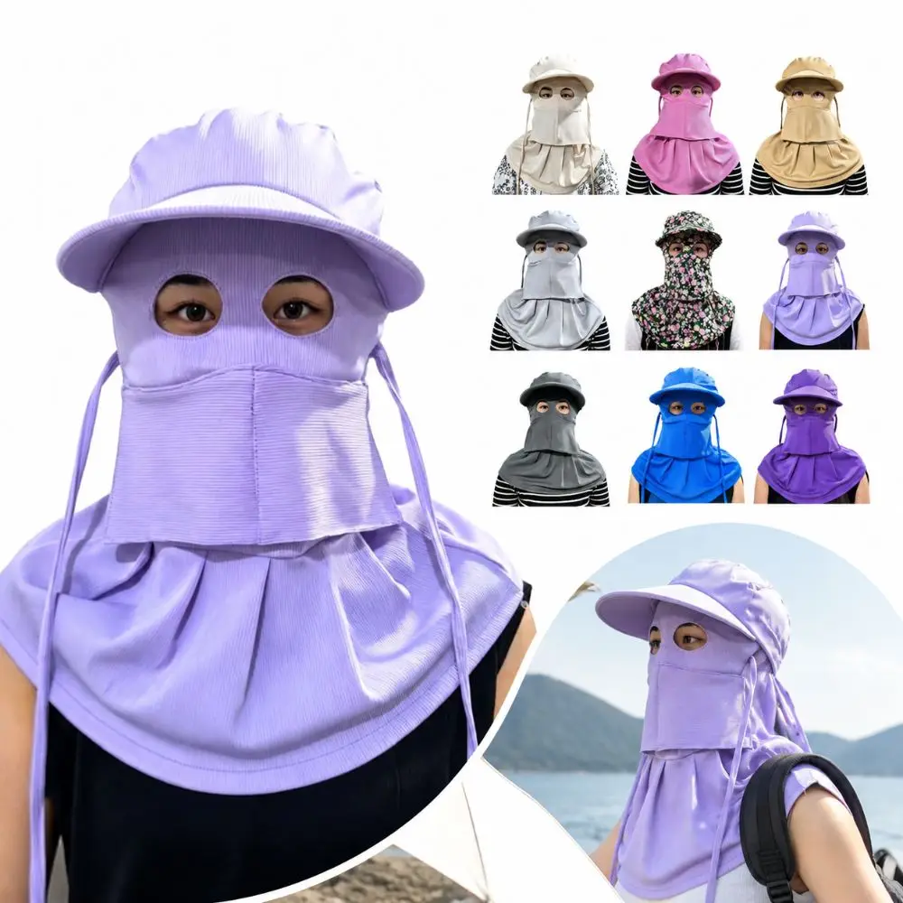Wide-Brimmed Full-Face Sun Hat Sun Protection Lightweight Woman Bucket Hat Multifunctional Full Wrap Cycling Cap Summer Outdoor
