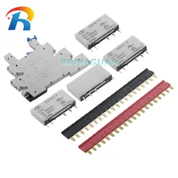 10Pcs Slim Relay HF41F - 5 12 24 -ZS -HS -ZST -HST HF41F-24-ZS HF41F-12-ZS 5V 12V 24VDC 4/5Pin 6A 41F-1Z-C2-1 Relay Socket