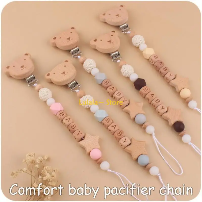 Y4QA Anti-lost Baby Teether Toy Strap Lanyard Chewable Teething Toy Teether Organiser
