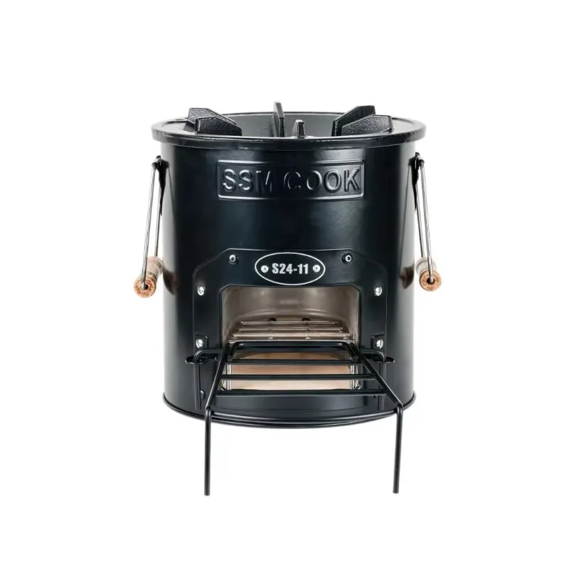 Portable Outdoor Camping Rocket Stove Smokeless Wood Burning Stove for Cooking for Hiking & Wilderness Adventures