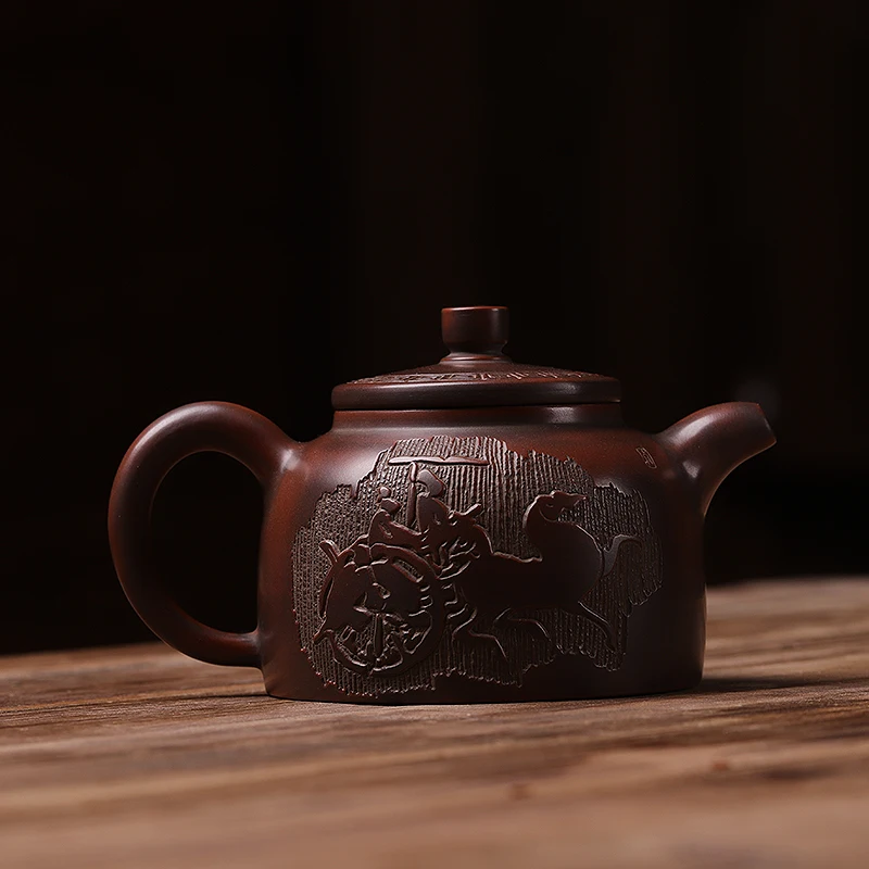 |Xianyan Handmade Raw Ore Qinzhou Yuxing Pottery Pot Dezhong Teapot Handmade Kung Fu Teapot