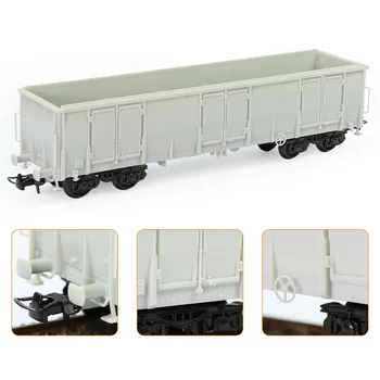 HO Scale 1:87 High-Side Gondola Car Model Kit – Blank, Unassembled Railway Freight Wagon C8742JJ for DIY Model Train Layouts 1