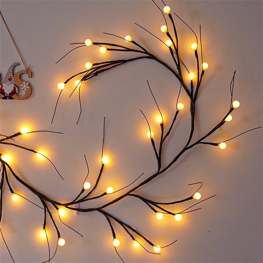 1,5 m 45led Ahornblätter führte Zweige Rebe Licht DIY flexible Mini Globus Ball Birke Licht Weihnachts feier Lichterkette