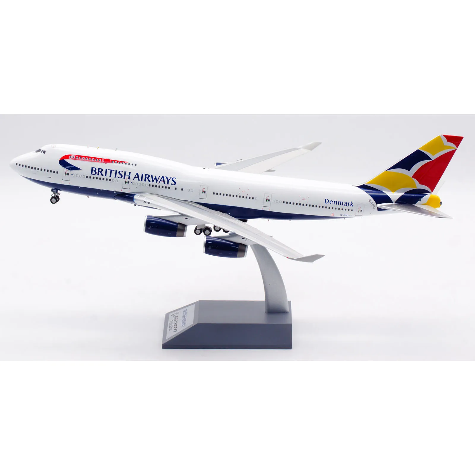 ARDBA62 Alloy Collectible Plane Gift ARD 1:200 British Airways Boeing B747-400 Diecast Aircraft Jet Model G-BNLH With Coin