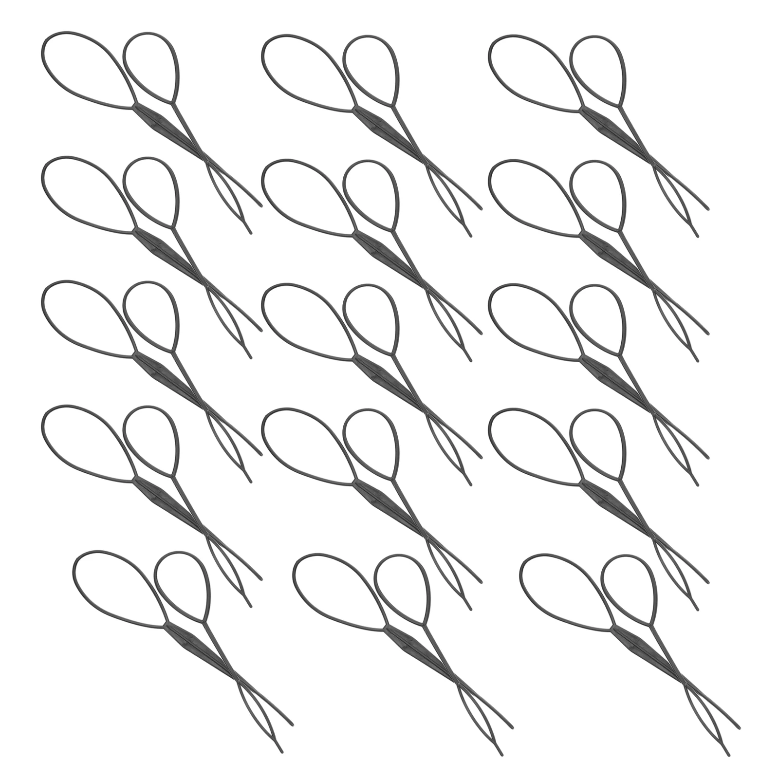 

100 шт., черная петля для волос, инструмент для укладки волос для женщин, прическа, аксессуары для волос, хвост, устройство для вытягивания, петля для французской косы